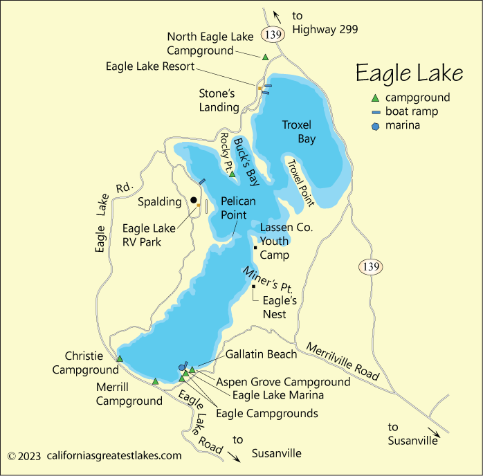 Eagle Lake  map, CA