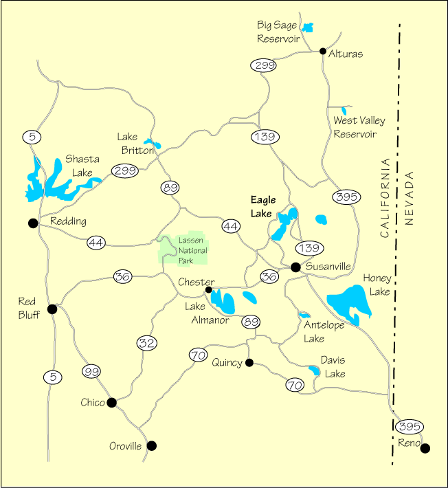 map of greater Eagle Lake area, California
