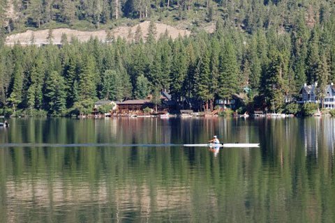 Rowing on Donner Lake, California