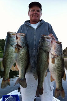 Photo of Fishing guide Dave Horst with bass.