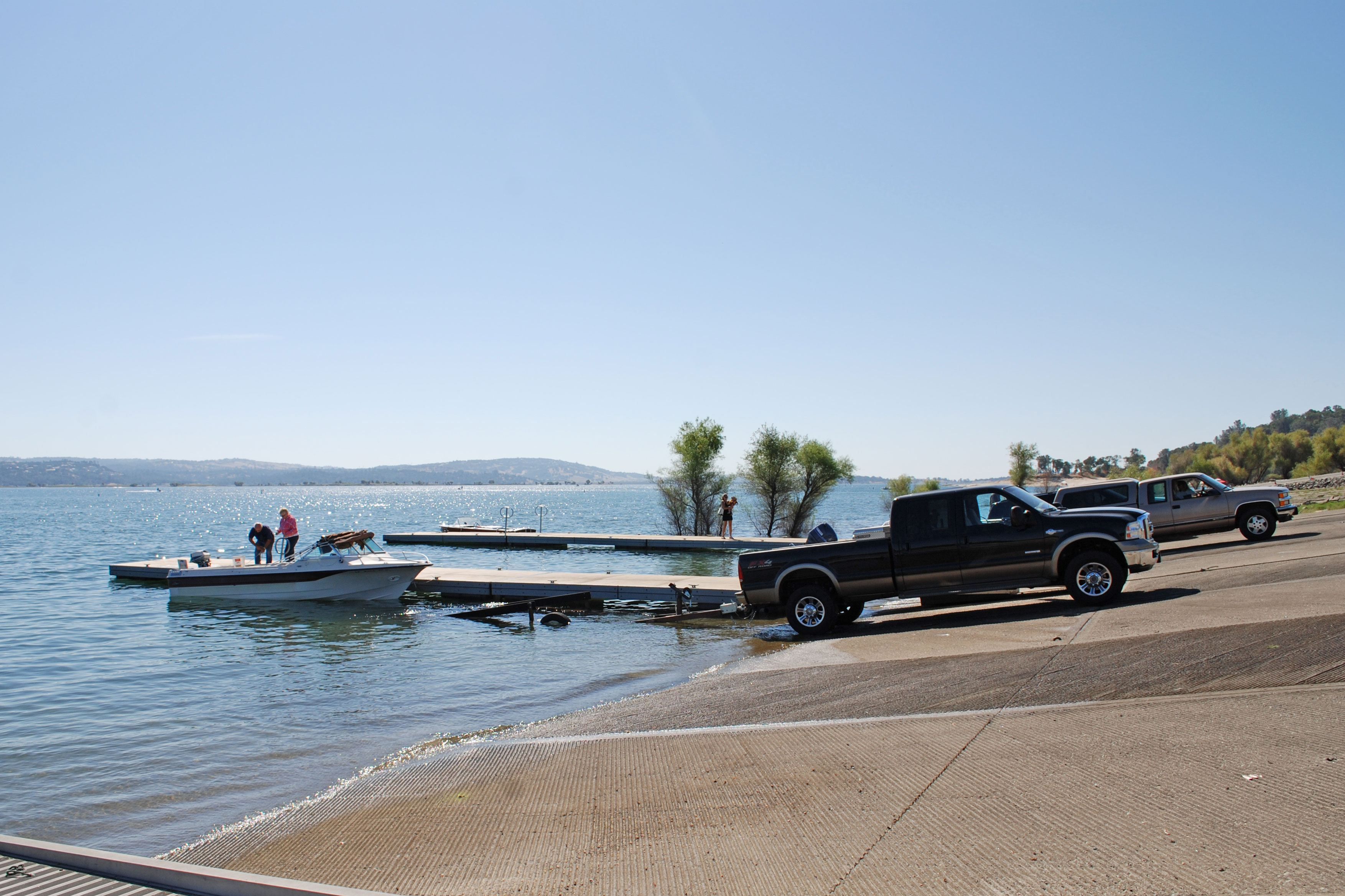Folsom Lake boat launch ramp, California