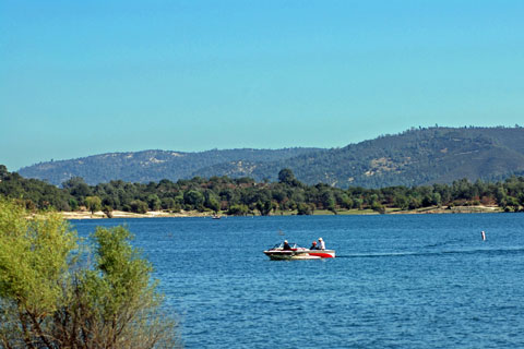 boat on Folsom Lake, CA