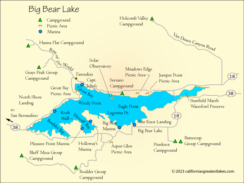 Big Bear Lake Map 