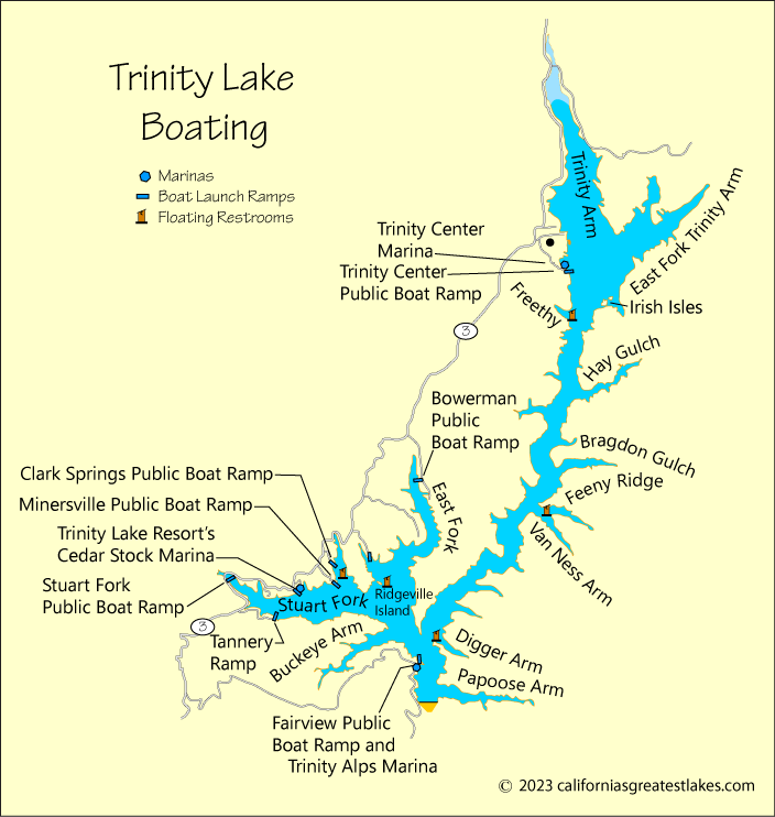 Trinity Lake Map